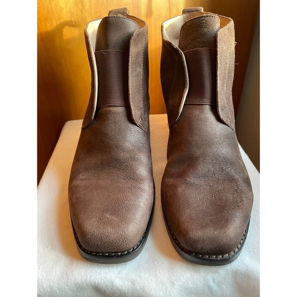 Eileen Fisher Suede Leather Booties 8.5 Medium - Picture 1 of 7